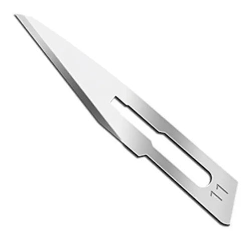 HOJAS DE BISTURÍ DE ACERO AL CARBONO POR PIEZA - NO. DE HOJA 11