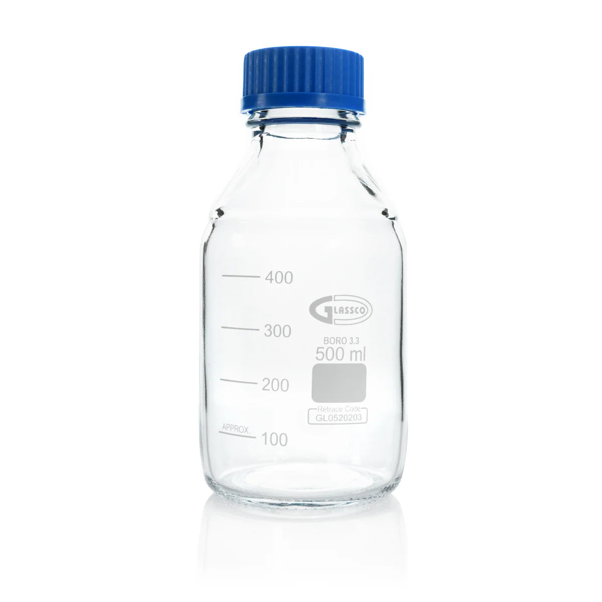 FRASCO DE LABORATORIO CON TAPA GL 45 GLASSCO 274.202 PARA CULTIVO - 250 ML