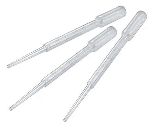 PIPETAS DE TRANSFERENCIA - PASTEUR 3ML POLIETILENO TRANSPARENTE GRADUADA - PAQUETE DE 5 PZA
