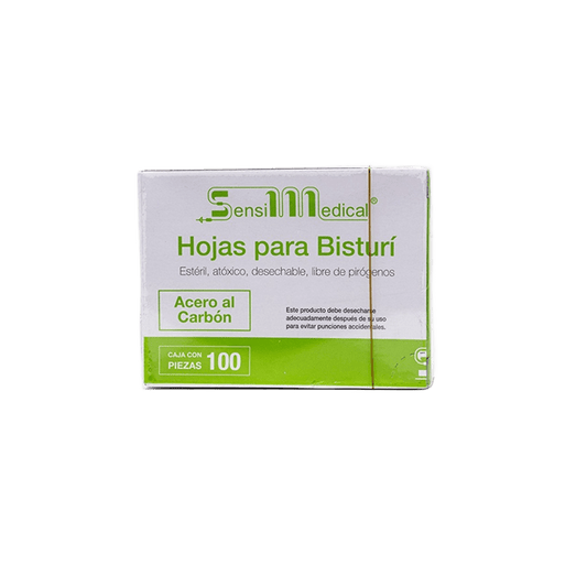 CAJA DE HOJAS DE BISTURÍ DE ACERO AL CARBONO 100 PIEZA - NO. DE HOJA 11