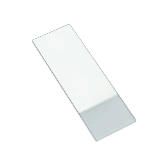PORTAOBJETOS DE VIDRIO ESMERILADO PEARL 7105 DE 26 x 76 MM ROTULABLE PARA UNA FÁCIL Y RÁPIDA IDENTIFICACIÓN